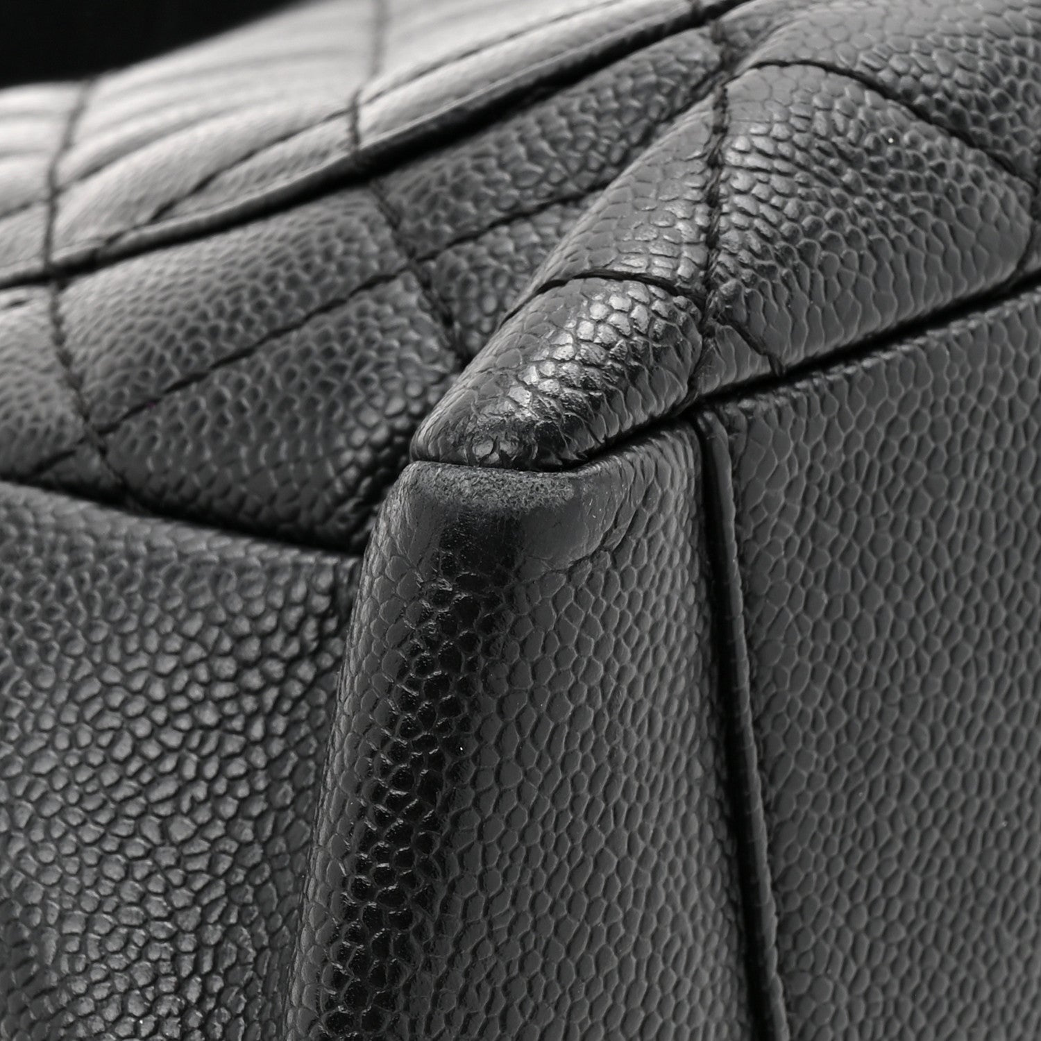 Caviar Quilted Grand Shopping Tote GST Black