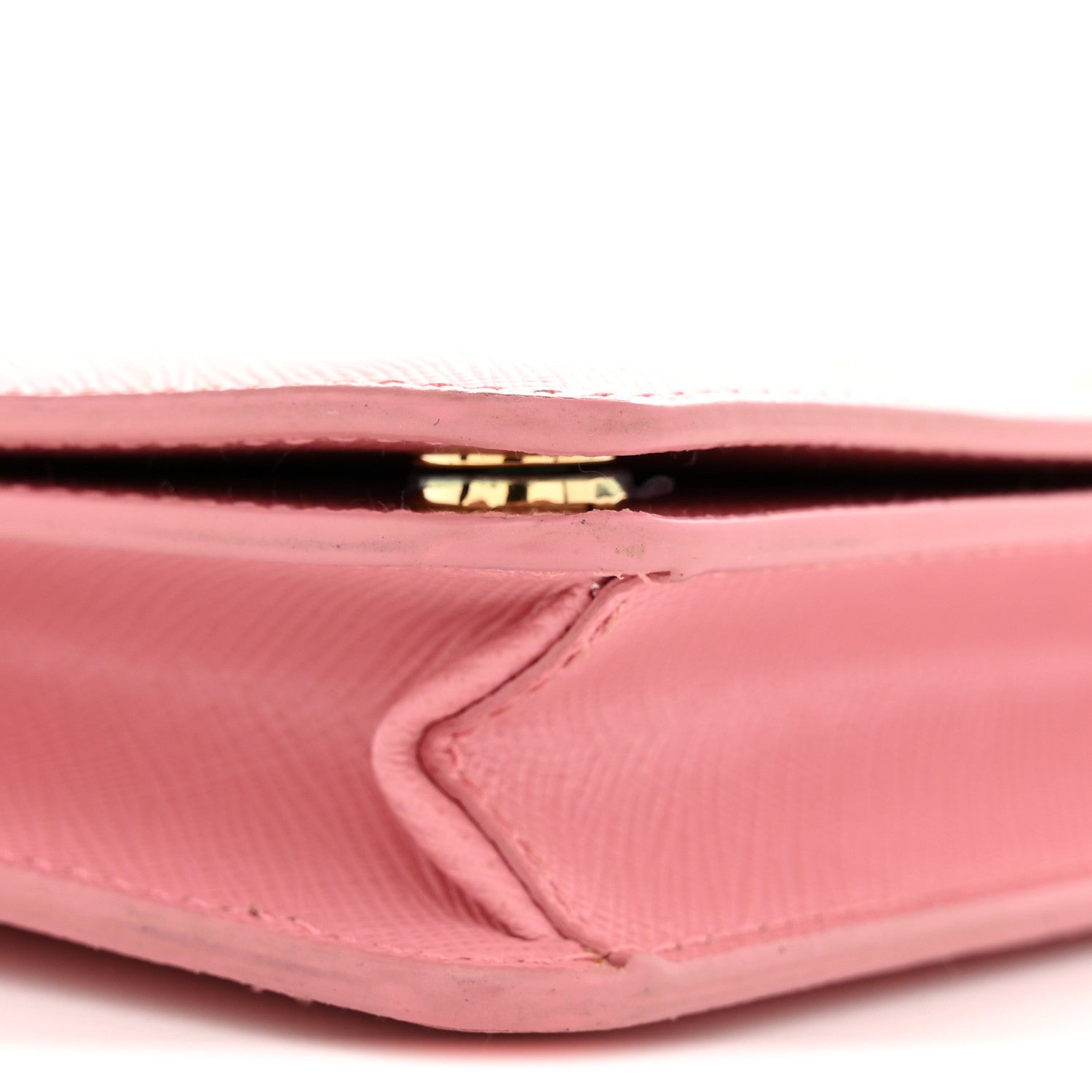 Saffiano Metal Mini Flap Crossbody Wristlet Bag Petalo
