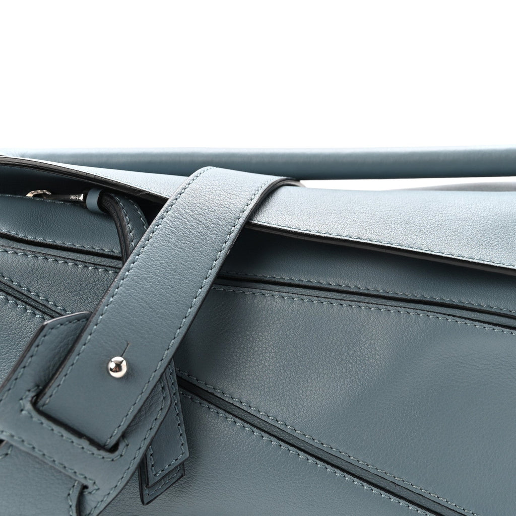 Calfskin Small Puzzle Bag Stone Blue