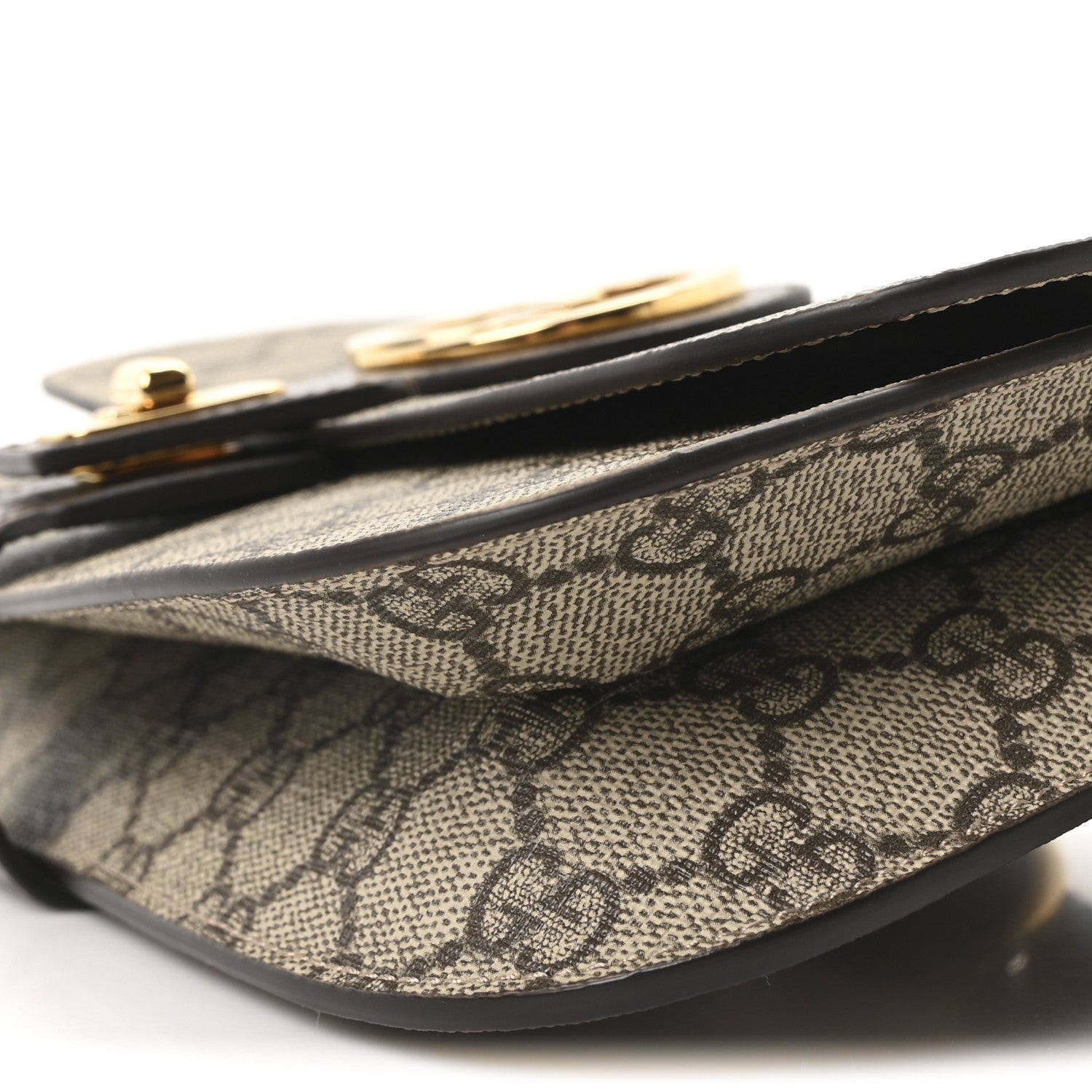 GG Supreme Monogram Textured Dollar Calfskin Blondie Belt Bag Beige Ebony New Acero Beige Ebony New Acero