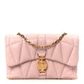 Lambskin Quilted Mini Kleio Crossbody Bag Light Pink