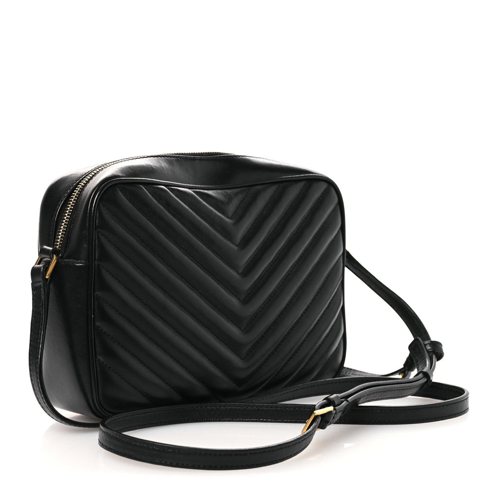 Calfskin Matelasse Monogram Lou Camera Bag Black