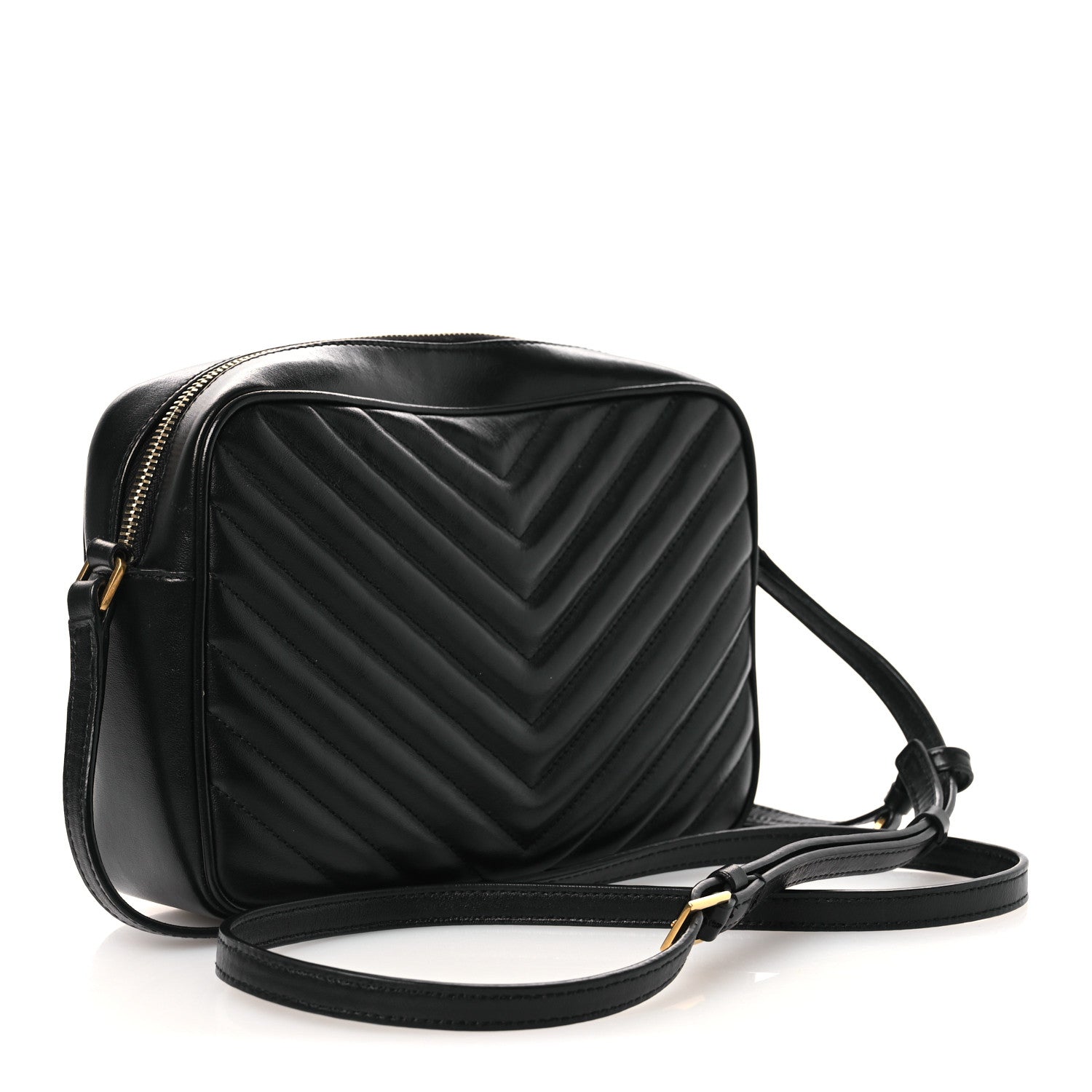 Calfskin Matelasse Monogram Lou Camera Bag Black