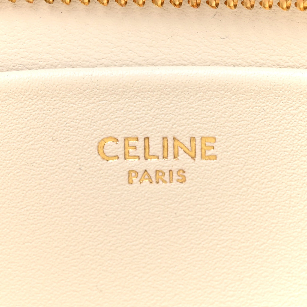 Shiny Calfskin Medium Tilly Triomphe Shoulder Bag Rice