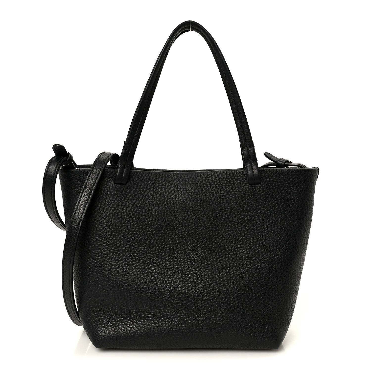 Grained Calfskin Small Park Tote Black