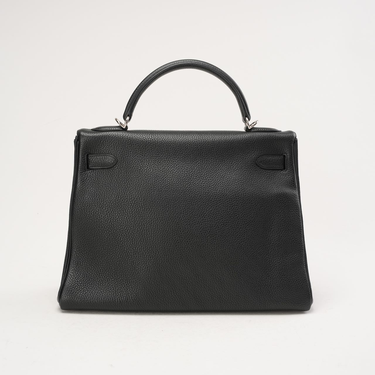 Hermes Vintage Sellier Kelly 32 Togo Black 2004