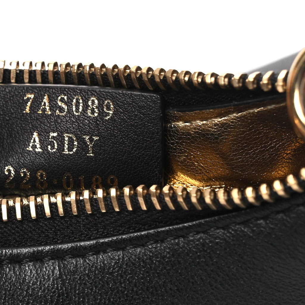 Vitello Grace Matte Nano Fendigraphy Hobo Charm Black