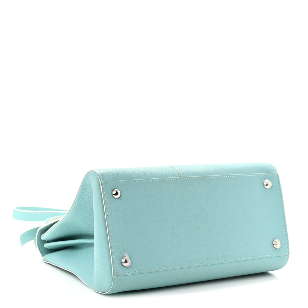 Grained Calfskin MM Brillant Satchel Light Blue