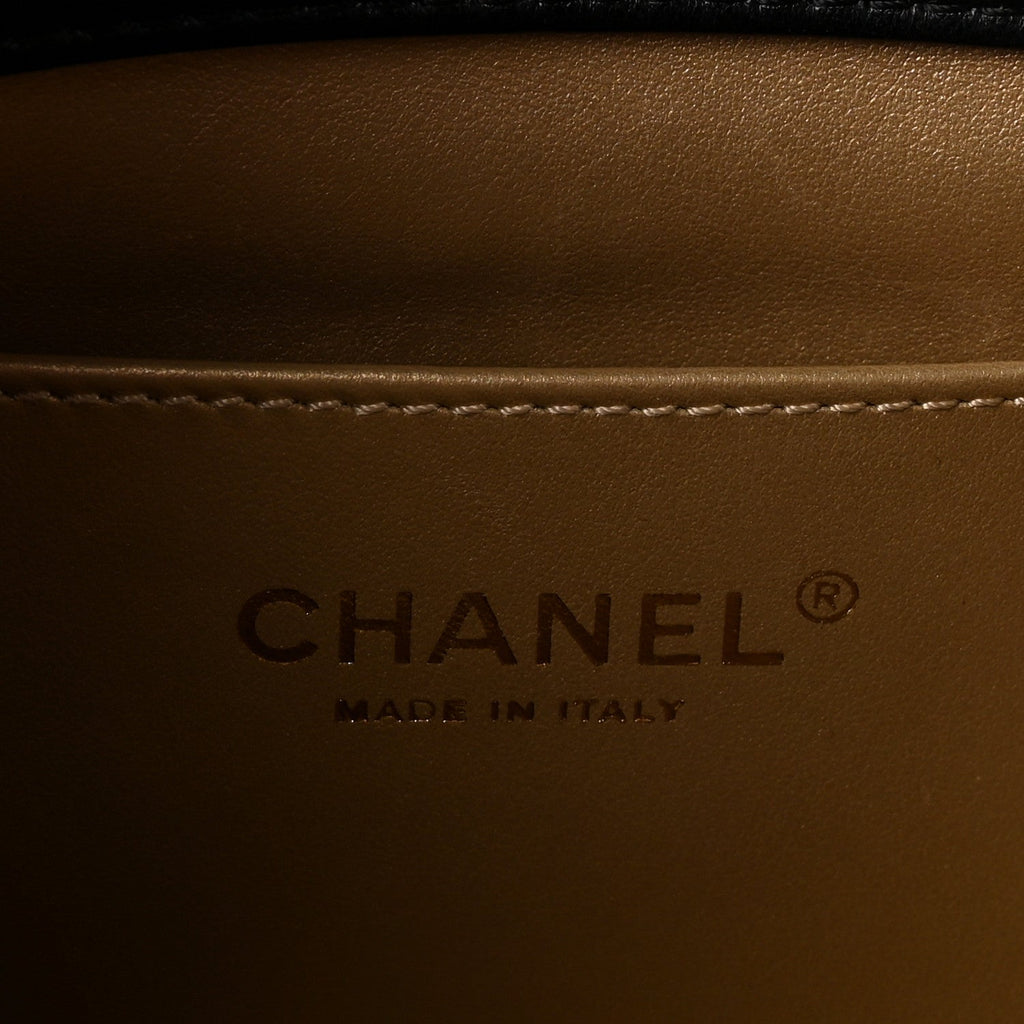 Lambskin Quilted Pearl Small Flap Black