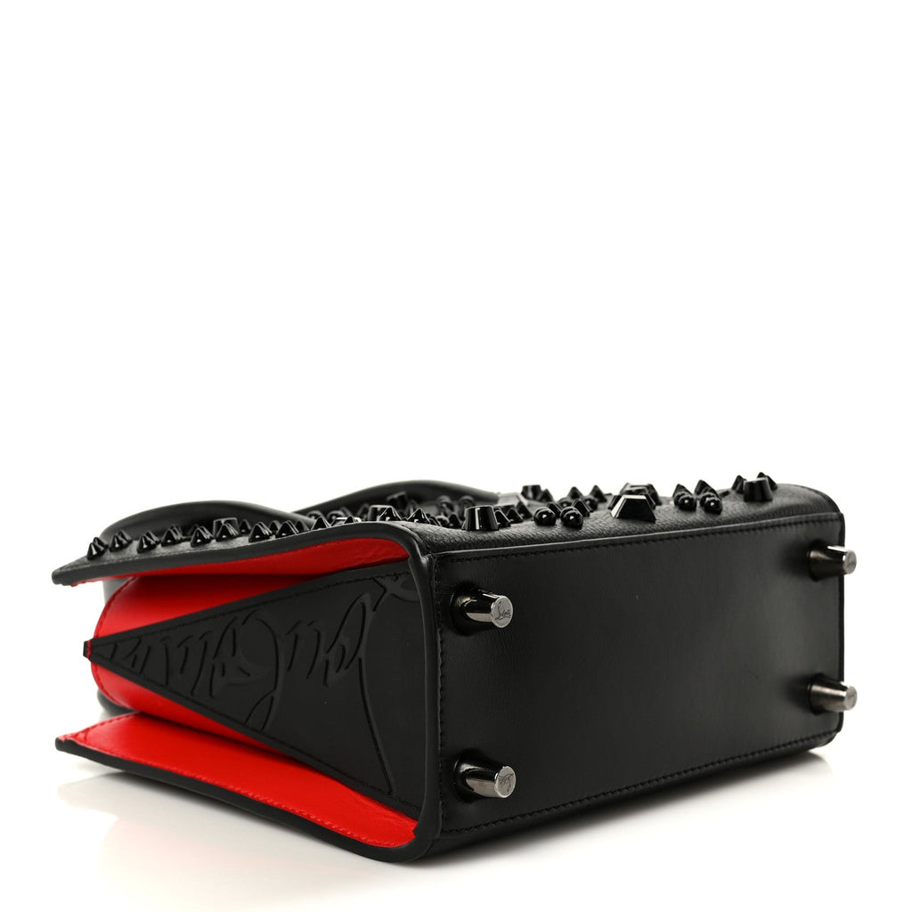 Calfskin Spikes Loubinthesky Mini Paloma Black