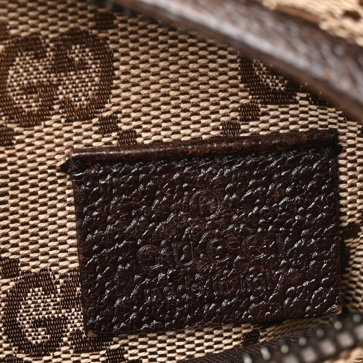 GG Monogram Double Pocket Belt Bag Dark Brown