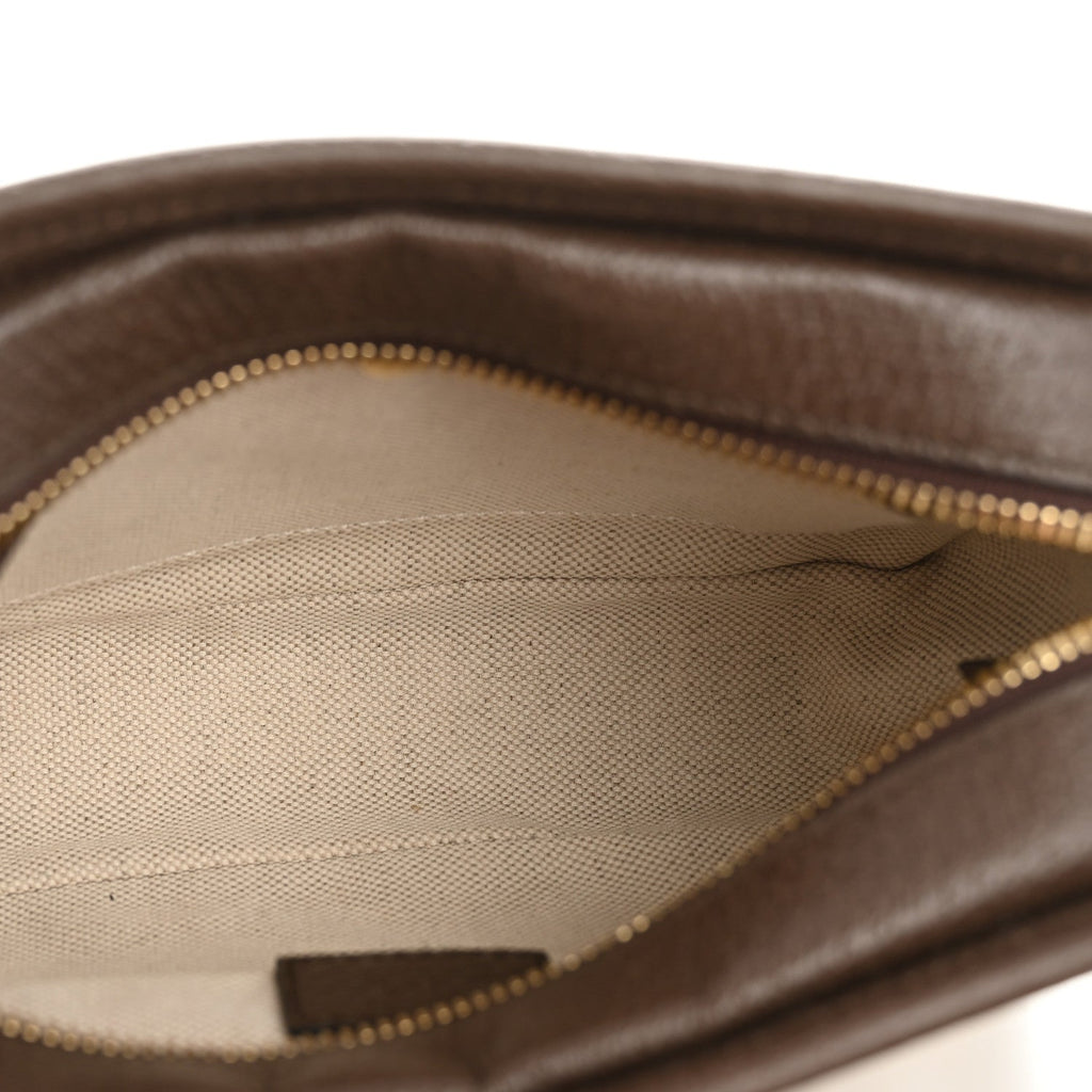 Monogram Jumbo GG Textured Dollar Calfskin Web Mini Crossbody Bag Camel Ebony New Acero