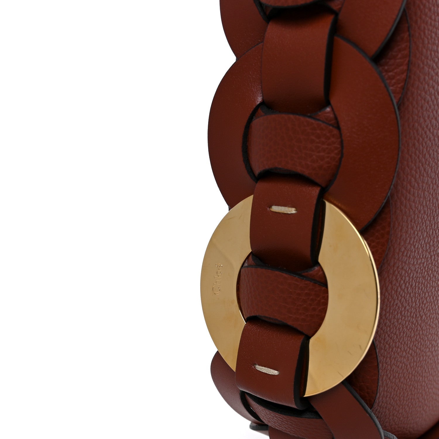 Small Grain Smooth Calfskin Small Darryl Hobo Sepia Brown