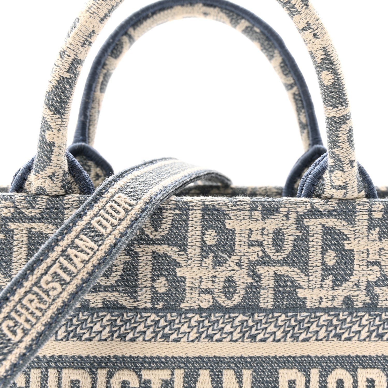 Oblique Mini Book Tote With Strap Light Blue Multicolor