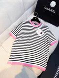 Chanel 24ss stripped CC top size 42