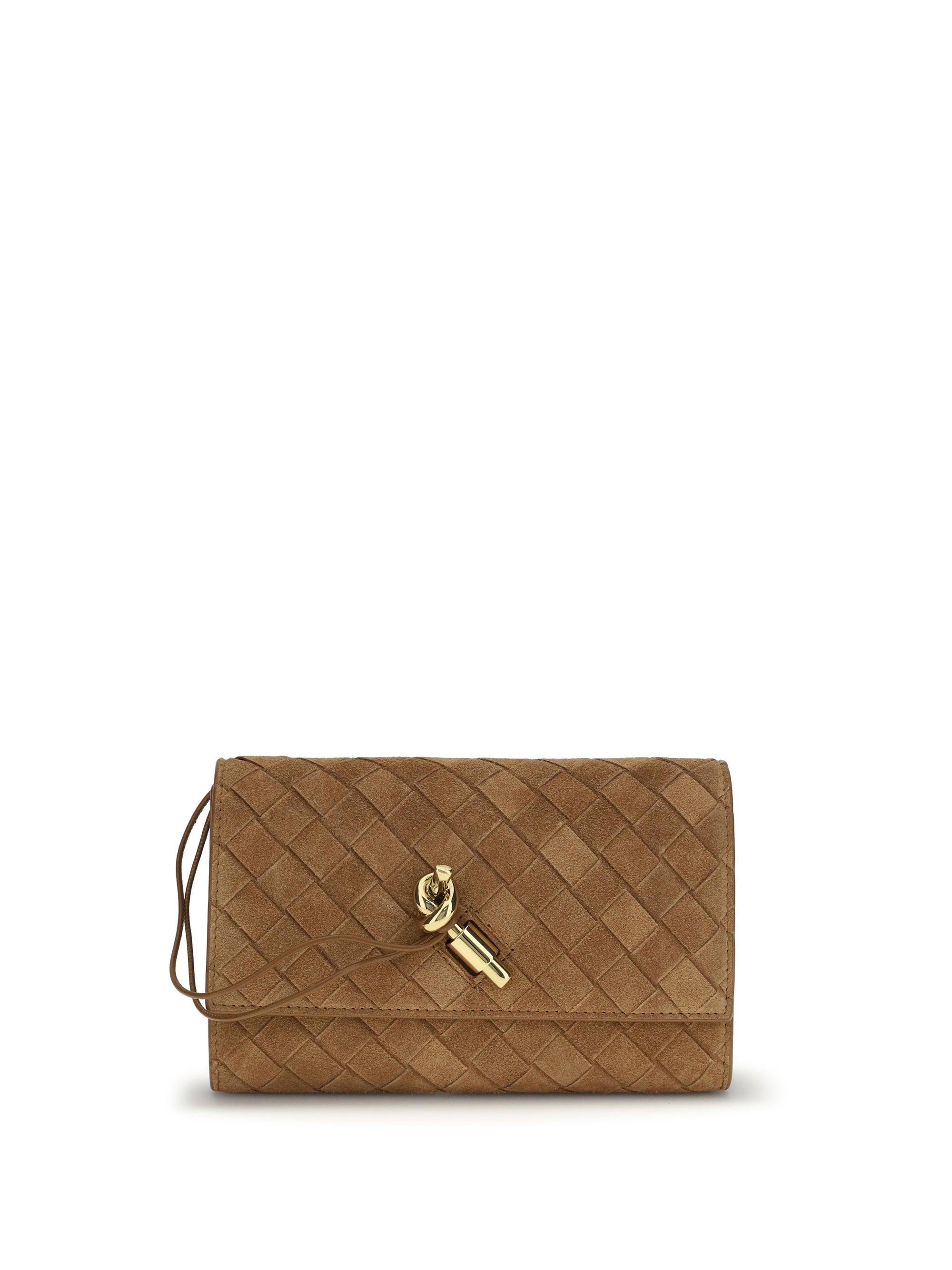 Bottega Veneta Women Andiamo Clutch With Shoulder Strap
