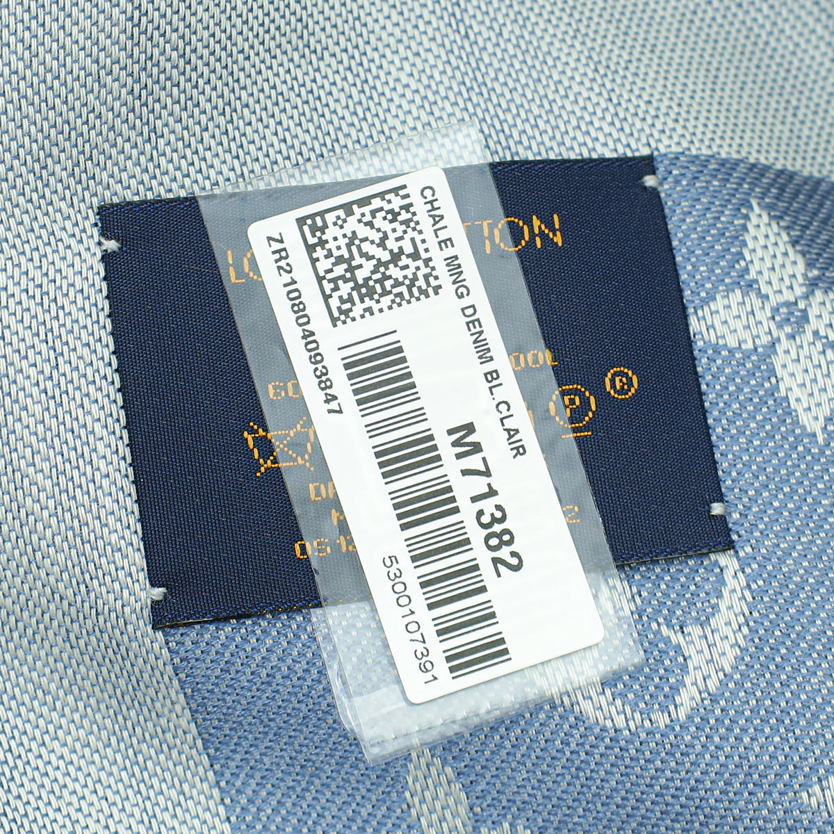 Louis Vuitton Bleu Clair Denim Monogram Shawl