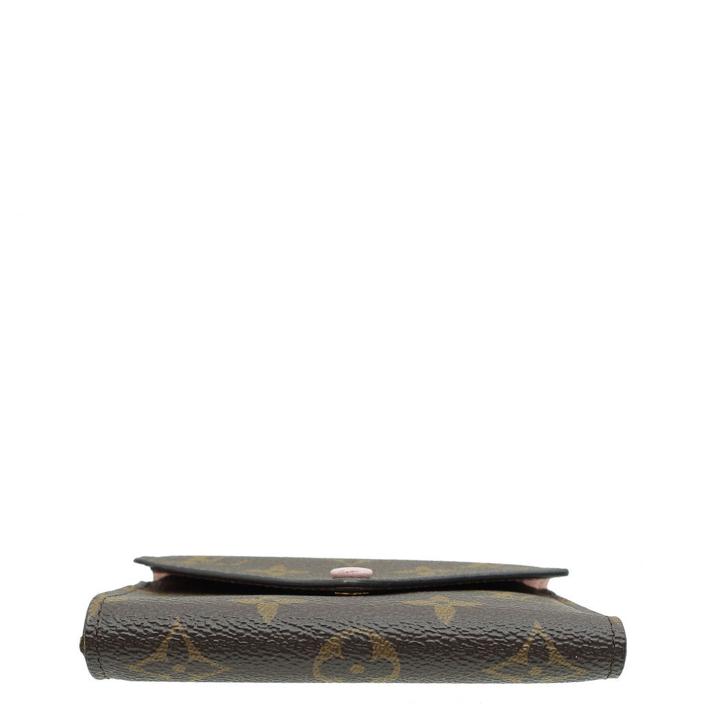 Louis Vuitton Monogram Rose Ballerine Victorine Wallet w/ AJJ Initials
