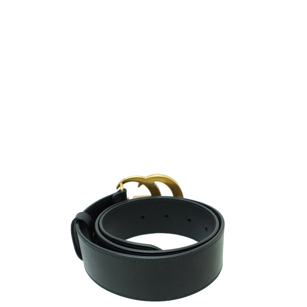 Gucci Black Double G Buckle Belt 28