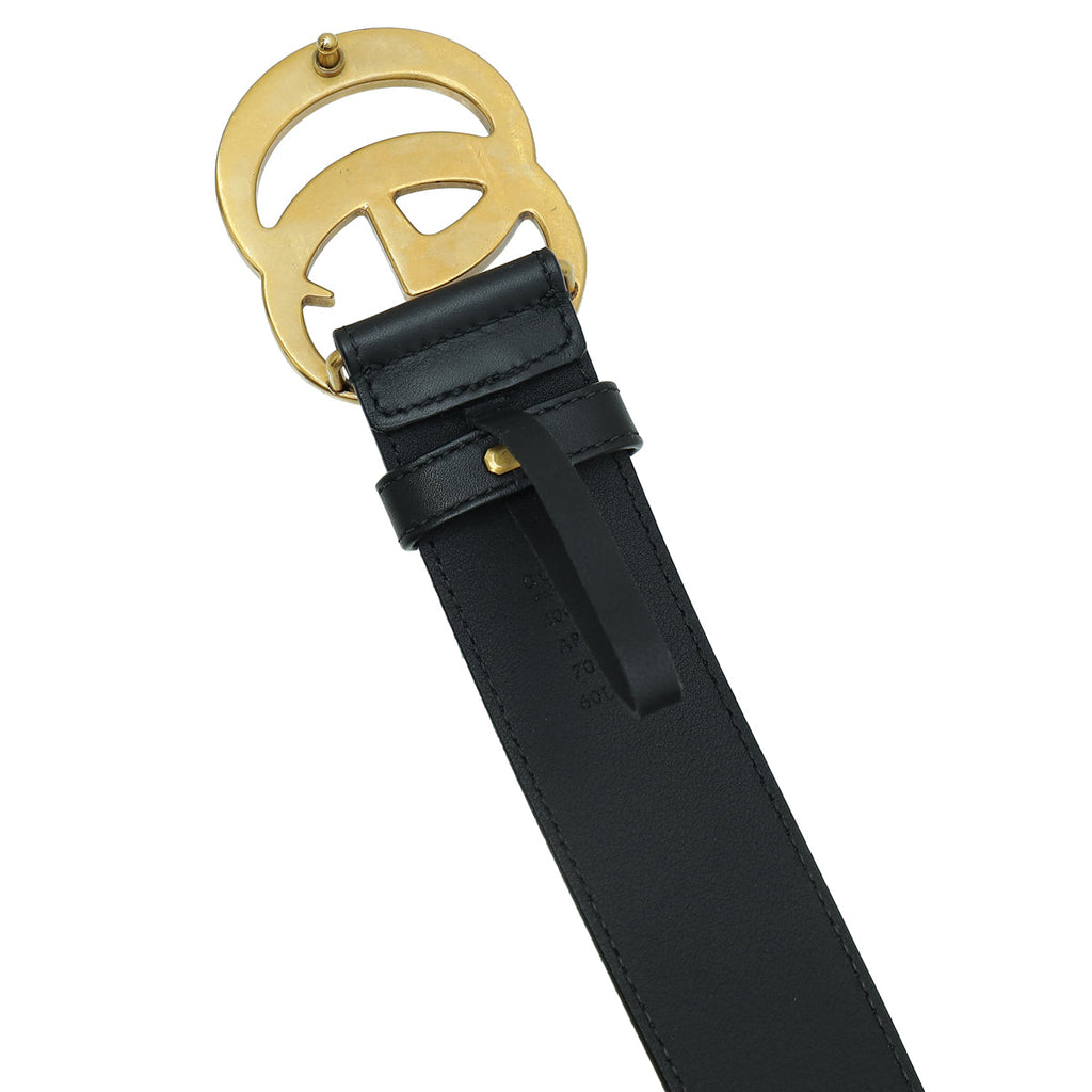 Gucci Black Double G Buckle Belt 28