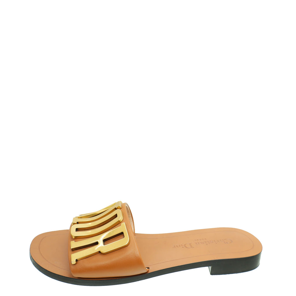 Christian Dior Brown Dio(r)evolution Slide Sandals 36