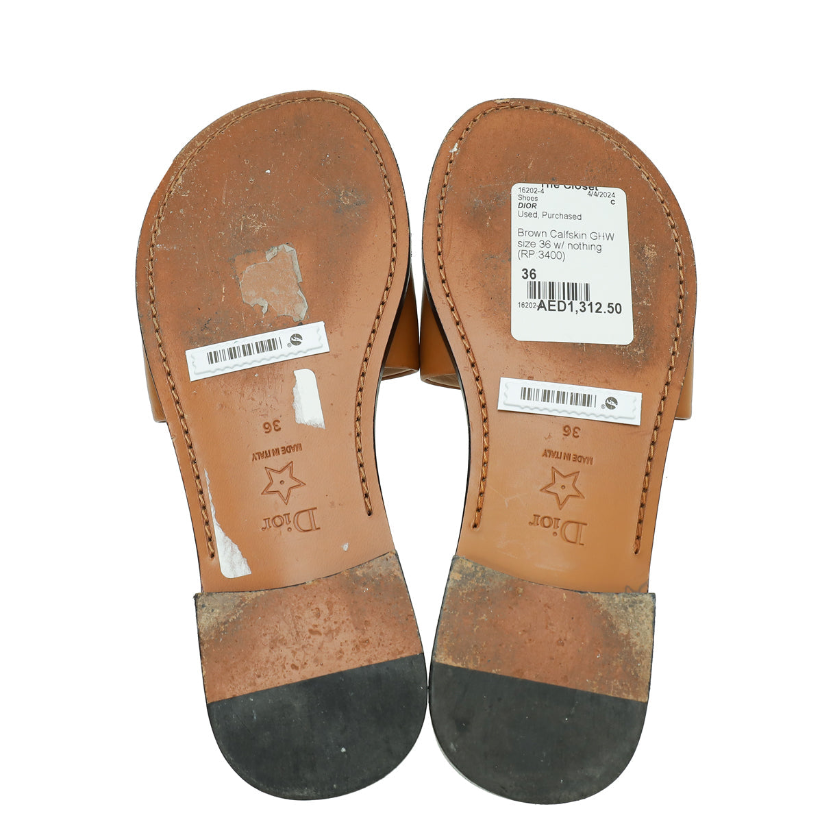 Christian Dior Brown Dio(r)evolution Slide Sandals 36