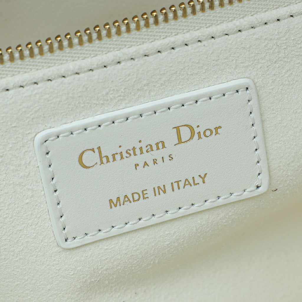 Christian Dior White Lady Dior Mesh Medium Bag