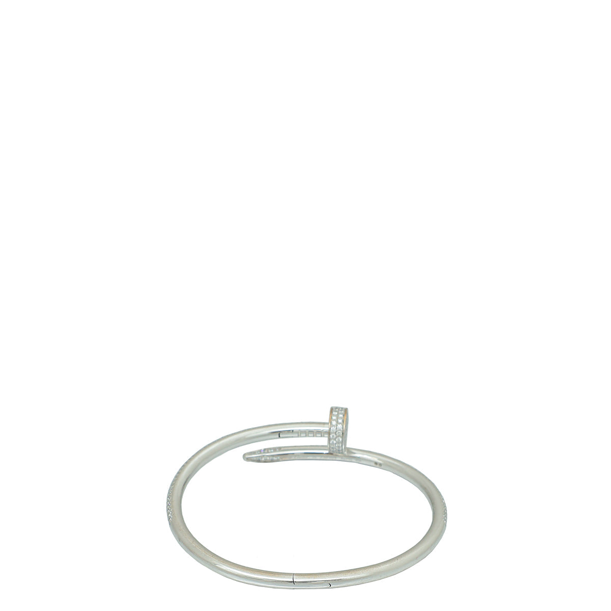 Cartier 18K White Gold Diamond Juste Un Clou Bracelet 16
