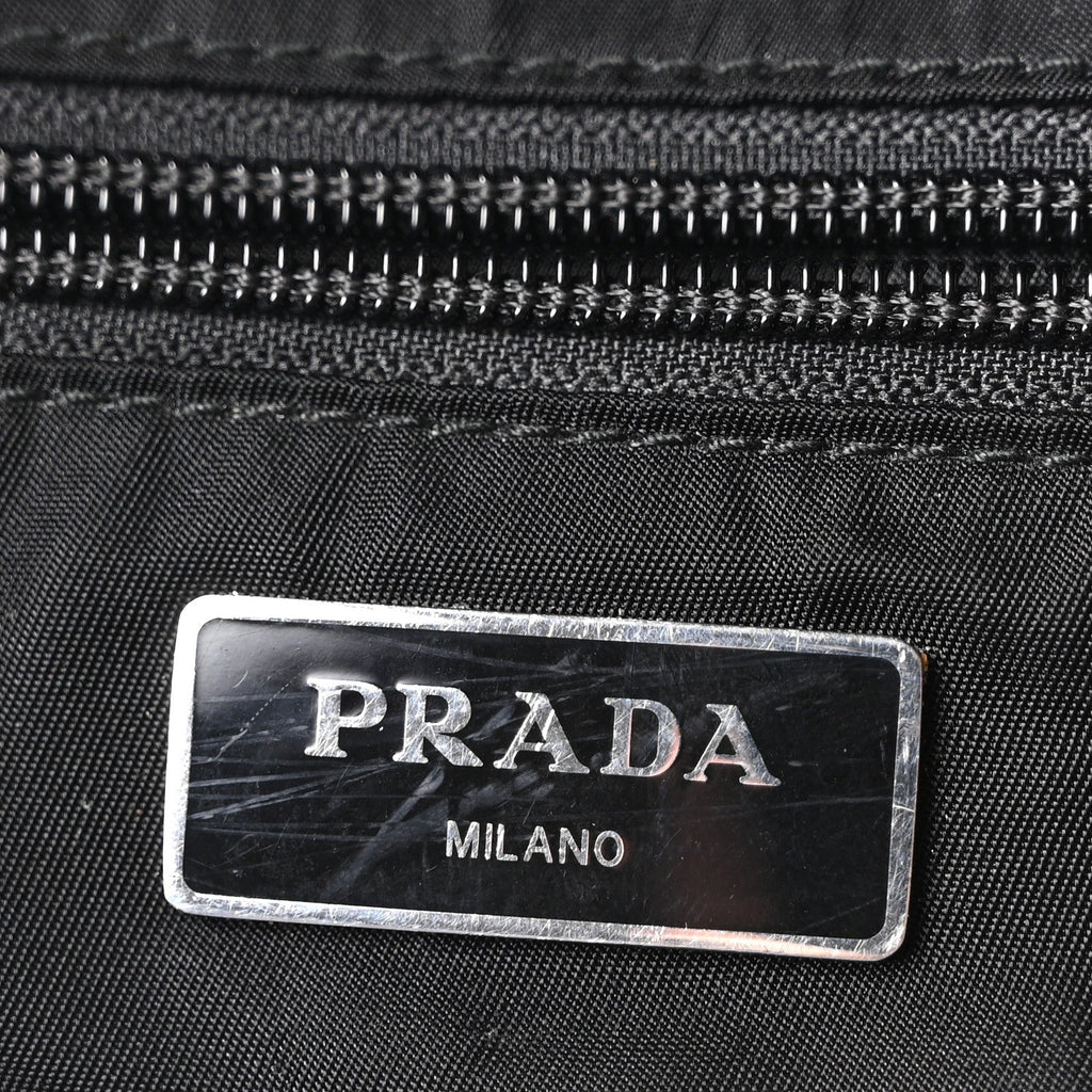 Tessuto Nylon Zip Backpack Black