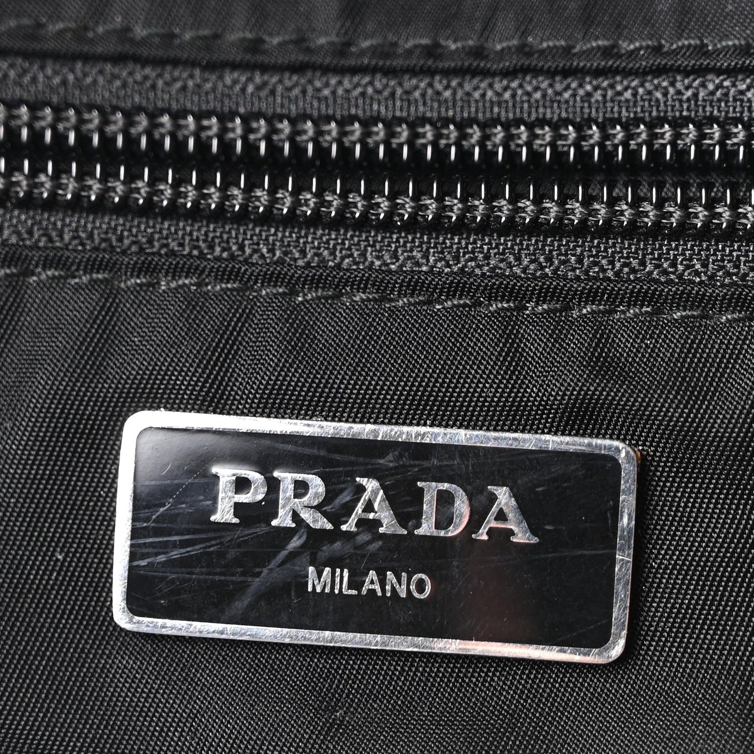 Tessuto Nylon Zip Backpack Black
