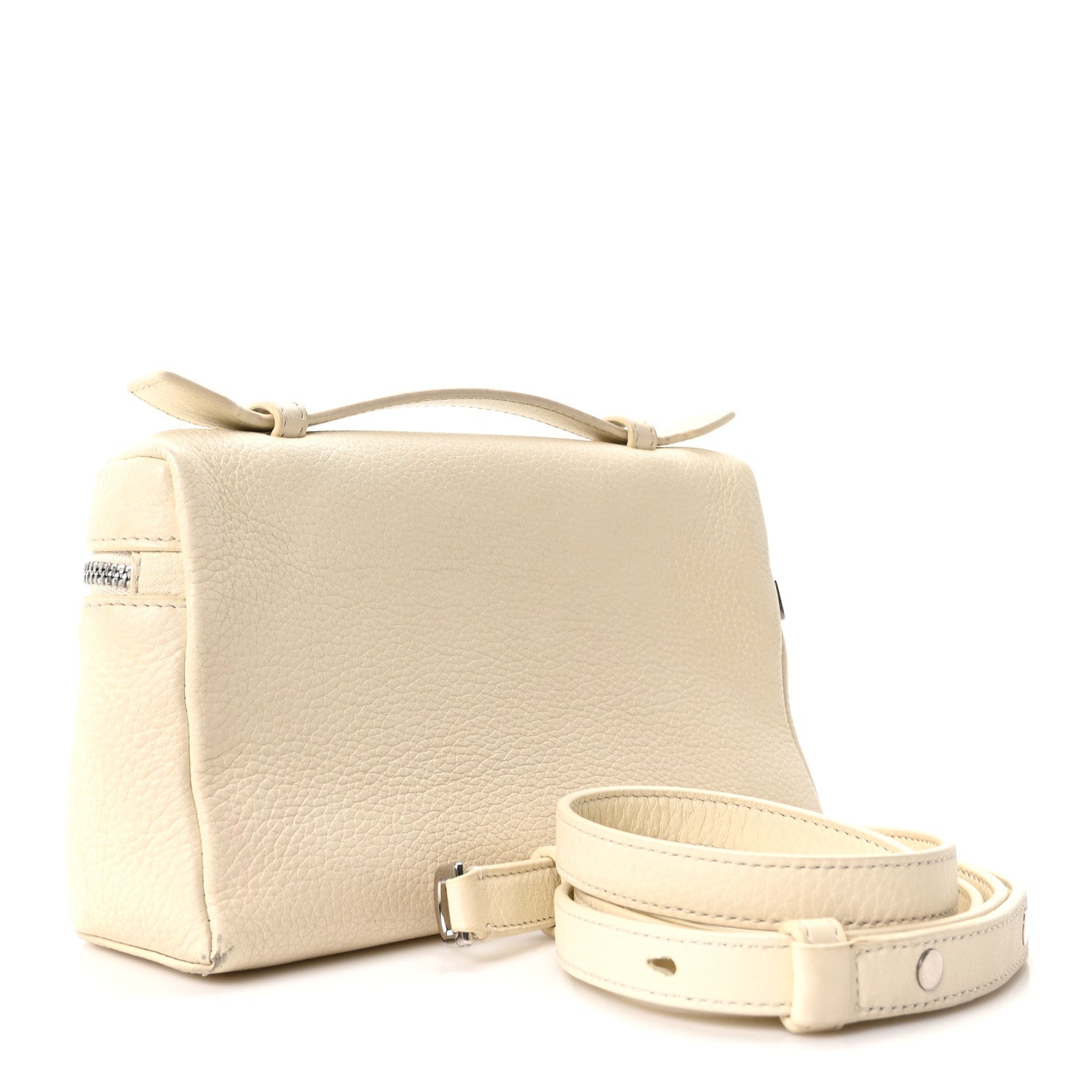 Grained Calfskin L19 Extra Pocket Pouch Whisper White
