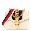 Calfskin Mini Sylvie Chain Shoulder Bag White
