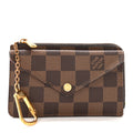 Damier Ebene Recto Verso Card Holder Red