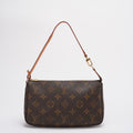 Louis Vuitton Pochette Monogram Canvas Accessoires Pouch Brown
