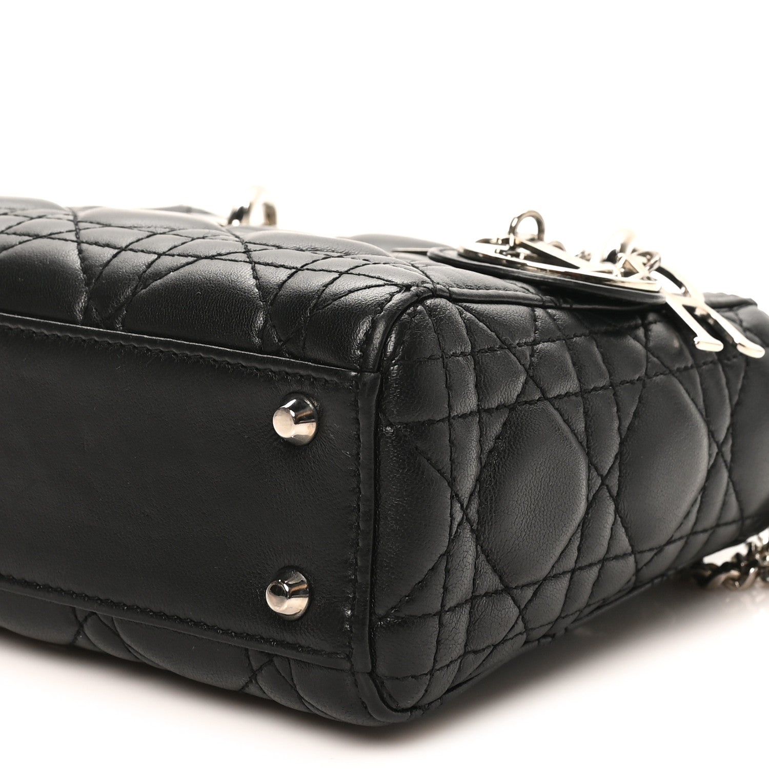 Lambskin Cannage Mini Lady Dior Black