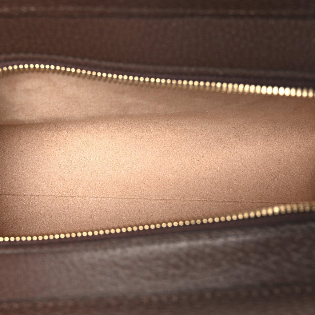 GG Supreme Monogram Textured Dollar Calfskin Web Small Ophidia Slip Handle Tote Beige Ebony New Acero