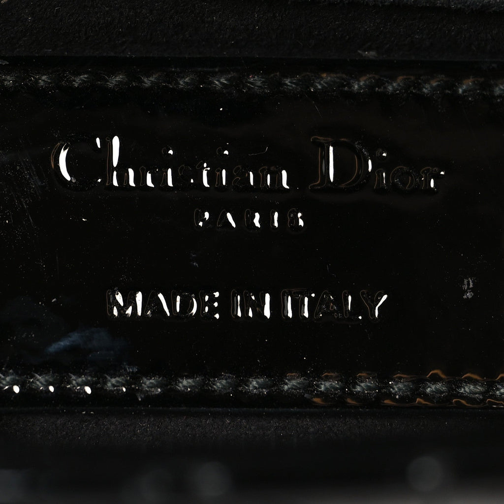 Patent Cannage Small Lady Dior Black