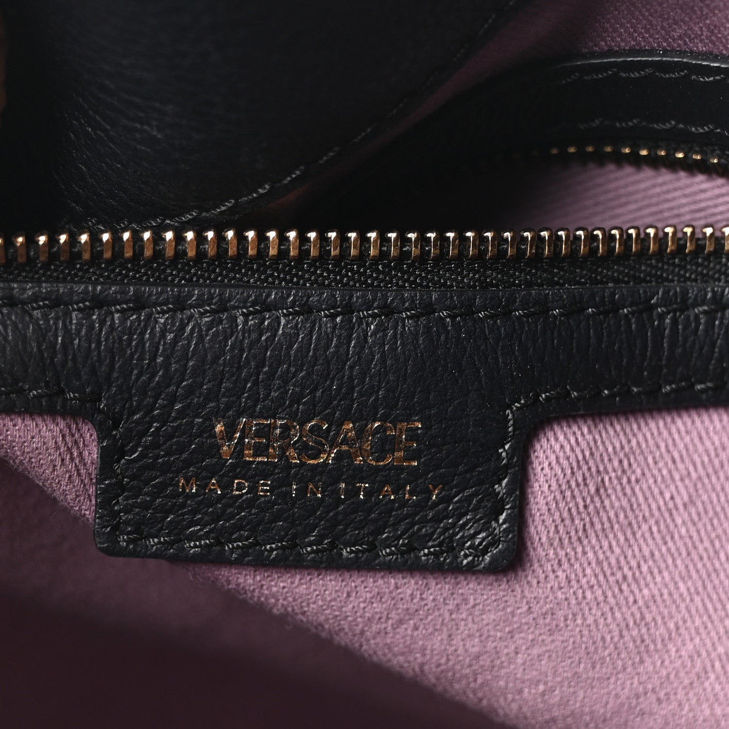 Grained Calfskin La Medusa Bucket Bag Black