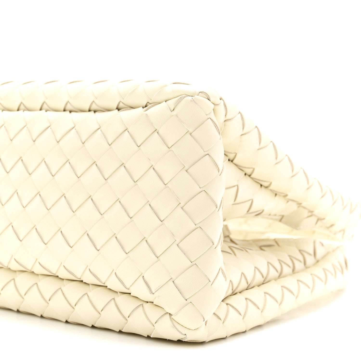 Nappa Intrecciato Small Campana Shoulder Bag Sea Salt