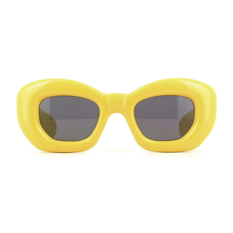 Loewe Sunglasses Cat Eye Full Rim, Metallized Silver Frame and Silver Mirror Lens LW40117I20C
