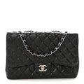 Caviar Quilted Jumbo Single Flap Black
