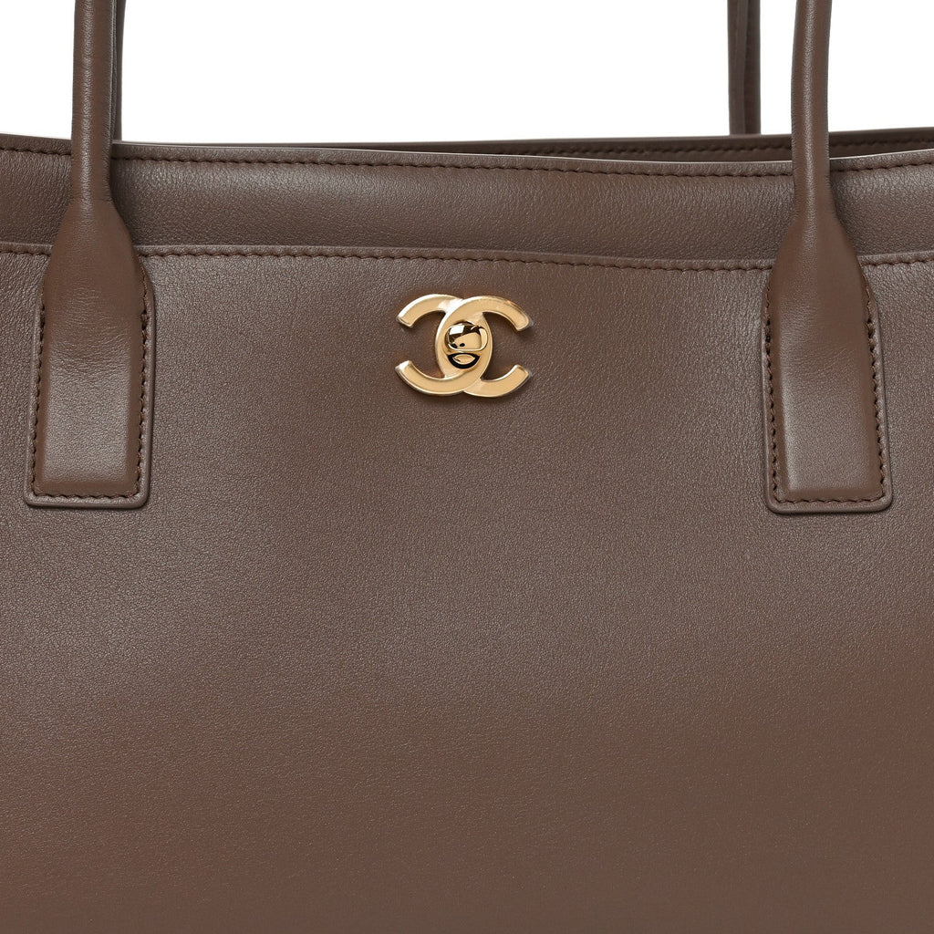 Calfskin Archetype Small Shopping Tote Brown
