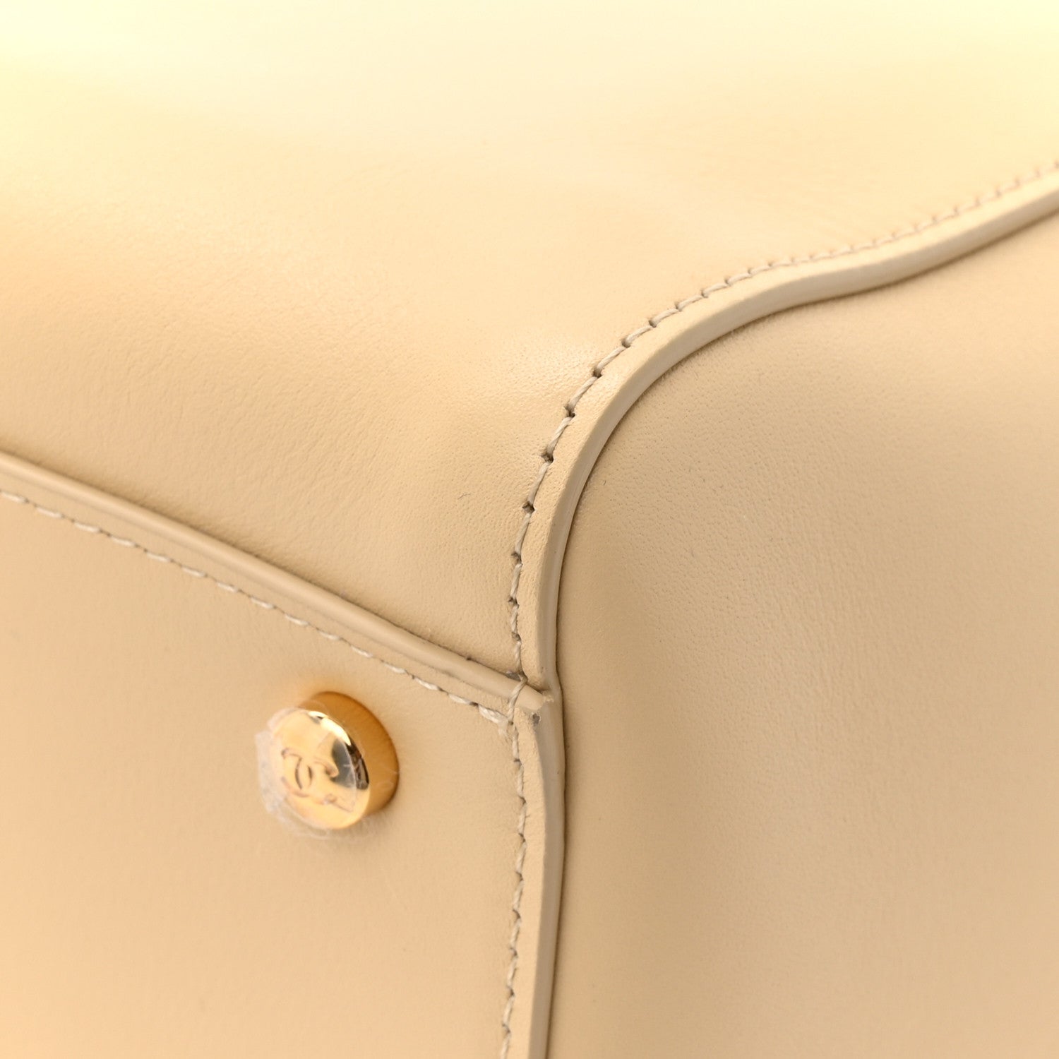 Calfskin Archetype Small Shopping Tote Beige