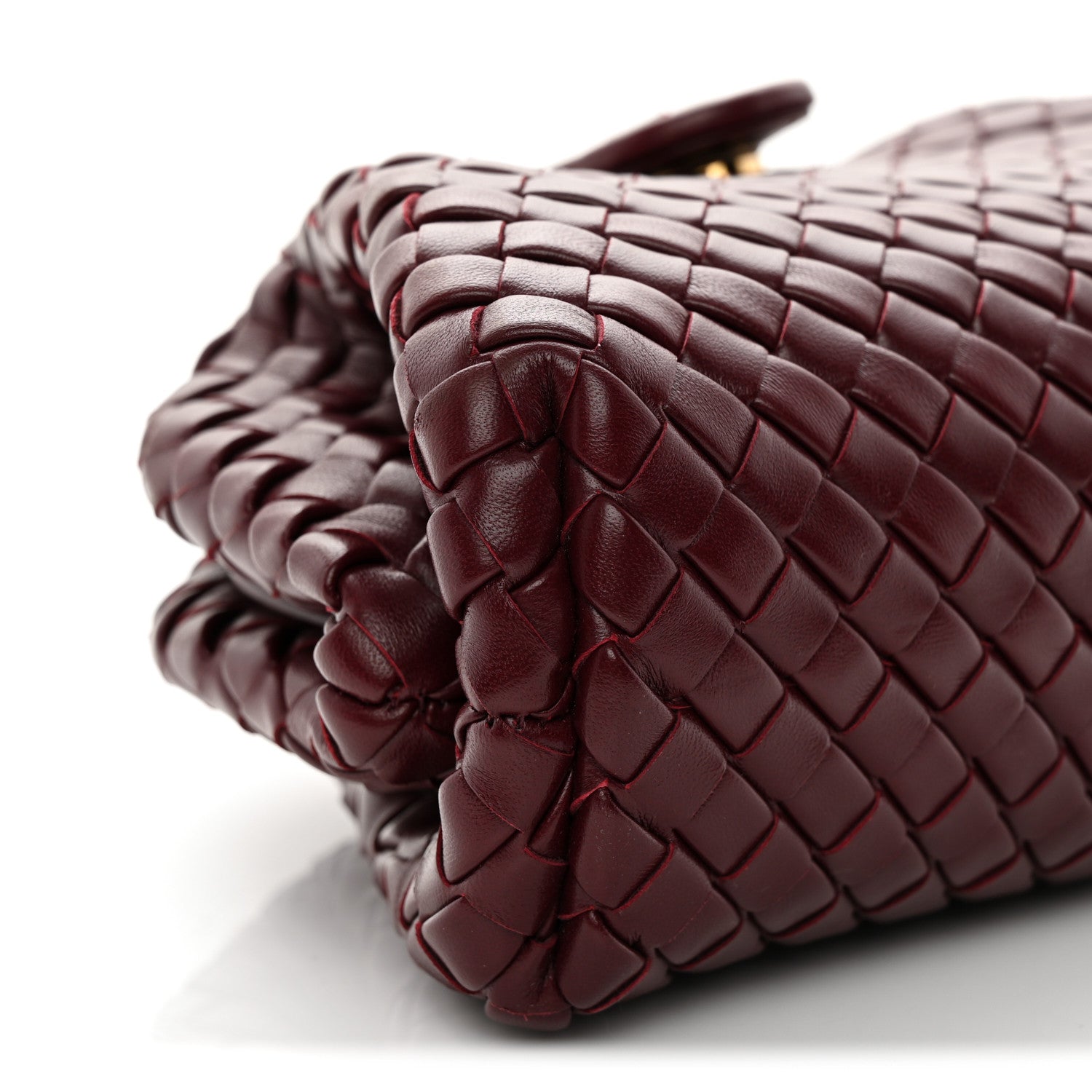 Nappa Intrecciato Small The Lauren 1980 Clutch With Chain Barolo