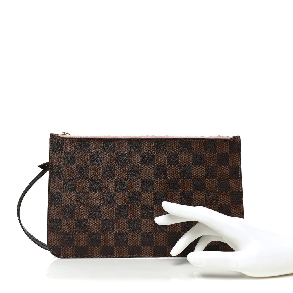 Damier Ebene Neverfull MM GM Pochette Rose Ballerine