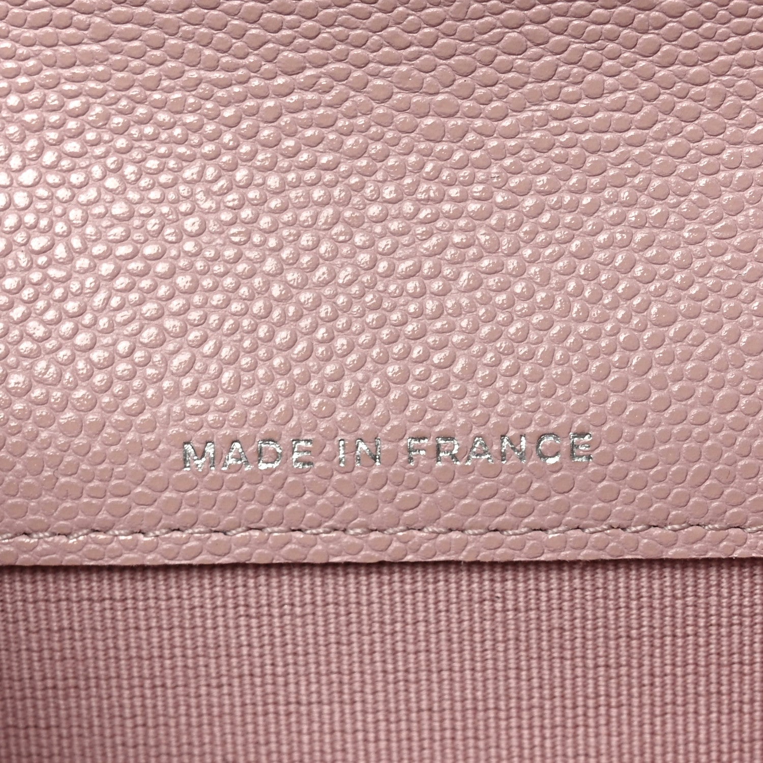 Caviar Quilted Flap Card Holder Wallet Light Pink