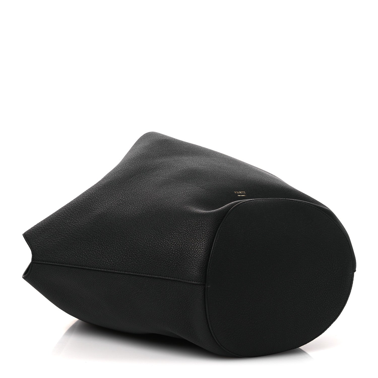 Pebbled Sport Calfskin Medium Lotus Tote Black