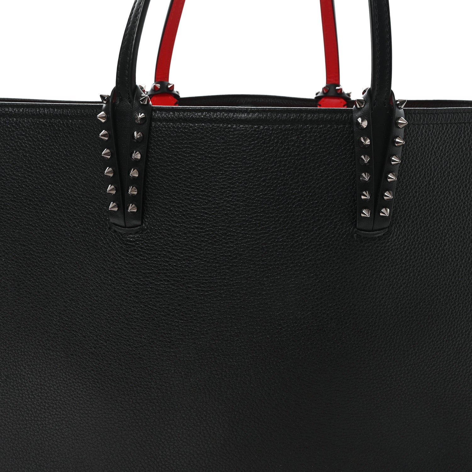 Calfskin Spikes East West Cabata Tote Black