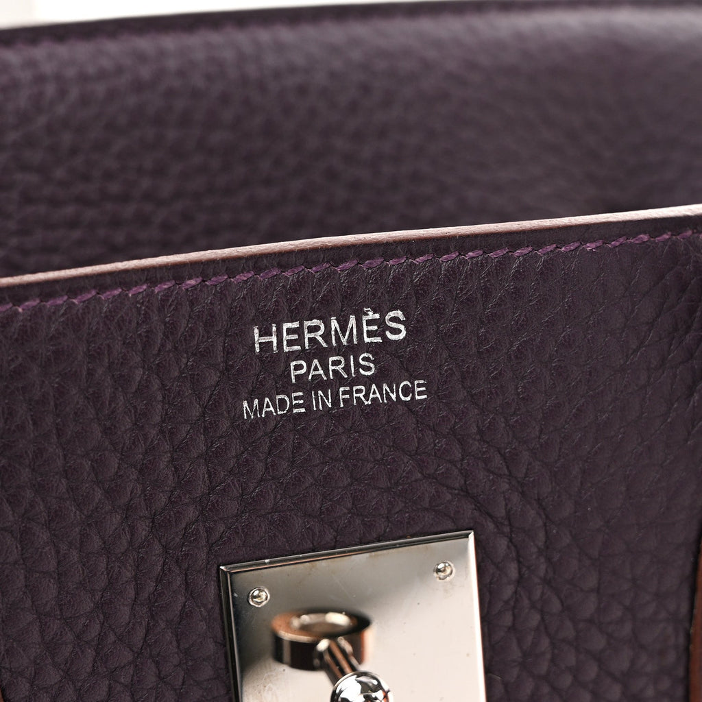 Taurillon Clemence Birkin 35 Raisin