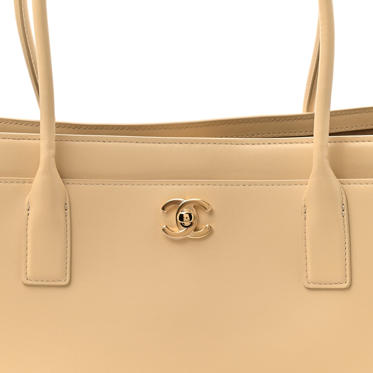 Calfskin Archetype Small Shopping Tote Beige